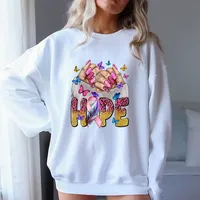 Fer sur le guerrier du cancer du sein en octobre nous portons un logo rose combat espoir goules effrayer le cancer DTF autocollant de transfert pour les vêtements