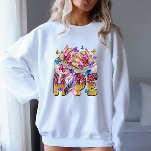 Fer sur le guerrier du <span class=keywords><strong>cancer</strong></span> du <span class=keywords><strong>sein</strong></span> en octobre nous portons un logo rose combat espoir goules effrayer le <span class=keywords><strong>cancer</strong></span> DTF autocollant de transfert pour les vêtements - Product Image 4