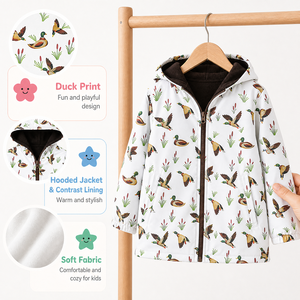 Puresun Trade Assurance – Nouveauté Automne Hiver : Vêtements Imprimés Imperméables pour Enfants avec Fermeture Éclair, Blousons à Capuche Coupe-Vent Personnalisables pour Garçons - Product Image 2