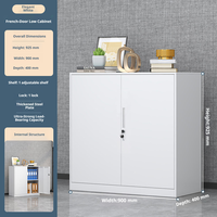 Armoire métallique à double porte grande capacité, armoire de garage domestique, armoire en acier mini anti-rouille, armoire de rangement privée pour articles divers