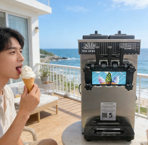 Máquina para Hacer <span class=keywords><strong>Helados</strong></span> Suaves Automática Mini de la Marca LD, Máquina de <span class=keywords><strong>Helados</strong></span> Suaves con Doble Compresor - Product Image 3