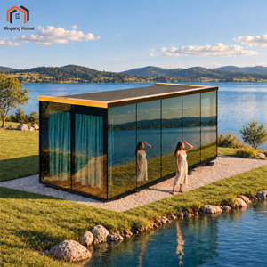 Maisonnette Modulaire Préfabriquée <span class=keywords><strong>de</strong></span> <span class=keywords><strong>Luxe</strong></span> en Verre Miroir, <span class=keywords><strong>Ecolodge</strong></span>, Maison d'Hôtes Mobile pour Airbnb, Cabane, Hôtel - Product Image 1