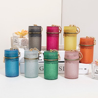 Bolsa de cosméticos de PVC de moda, colorida, con llavero de lápiz labial, superventas, al por mayor, monedero con llavero