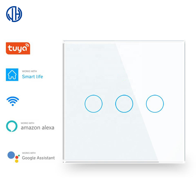 WiFi Smart Home AC110-240V Intelligent Interruptor Alexa Google Home Voice Control Smart Life Supported Touch Panel Electrical