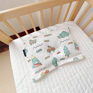 Almohada cuadrada en forma de bebé Yuan Shuang, gasa de algodón puro para 0-1-2 años, ropa de cama de las <span class=keywords><strong>cuatro</strong></span> estaciones, almohada de verano - Product Image 6