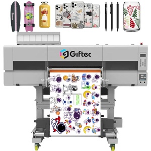 Giftec 2024 uv digital pet film uv dtf sticker <strong>printer</strong> printing machine XP600 Crystal sticker print for phone case A1 UV <strong>printer</strong> - Product Image 1