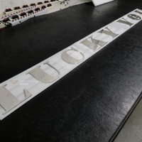 Letrero de Acero Inoxidable con Logotipo Personalizado, Acabado Espejo, Excelente Artesanía, Placa de Identificación Metálica para Interiores, Vestíbulo de Hotel, Marca de Pared