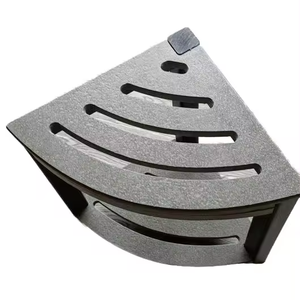 Table d'angle moderne en HDPE, petite table d'appoint en plastique imitation bois pour salle de bain - Product Image 4