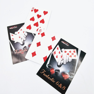 Movimiento de cartas: 4 se convierte en 6, 6 se convierte en 8 (trucos de magia con cartas Kingmagic, espectáculo de talentos con cambio de puntos en cartas de juego) - Product Image 1