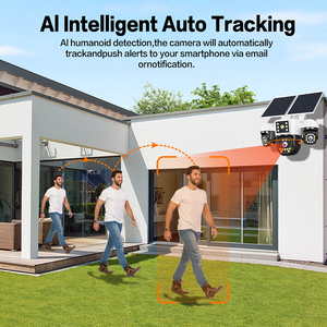 Telecamera PTZ Solare Intelligente 4G da 12MP con 3 Obiettivi e 3 Schermi, Telecamera di <span class=keywords><strong>Sorveglianza</strong></span> Esterna con Batteria Solare, Telecamera di Sicurezza CCTV per Uso <span class=keywords><strong>Esterno</strong></span> - Product Image 4