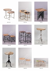 Juego de mesa de centro anidada de diseño moderno, Metal plateado negro, MOQ bajo, decoración del hogar, muebles de sala de estar hechos en la India, venta al por mayor - Product Image 3