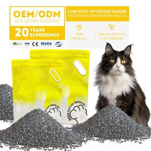 ทรายแมว OEM Pet Safety กลิ่นลาเวนเดอร์โซเดียมแบบบดละเอียด 5 กก. บรรจุถุง พร้อมถ่านกัมมันต์บดละเอียด - Product Image 1