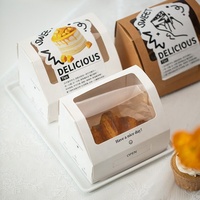 Boîte d'emballage alimentaire en papier pour gâteaux, pains et biscuits, avec fenêtre transparente, idéale pour la vente à emporter – Nouveauté très demandée