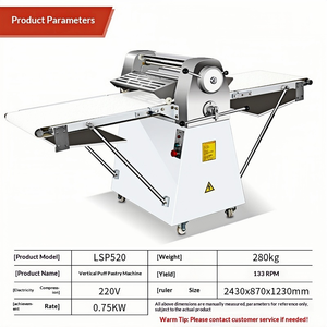 Machine à pâte feuilletée automatique industrielle électrique CE pour usage commercial, machine à rouleaux de printemps - Product Image 3