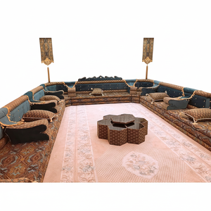 โซฟาสไตล์ออตโตมันอาหรับ Majlis ที่นั่งชั้นตะวันออก | นั่งสูง35ซม. | โซฟา + พรมขนสัตว์ + ม่าน + ชุดโต๊ะเต็ม - Product Image 2