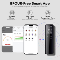 Thermomètre numérique WiFi LCD pour barbecue avec 2 capteurs de température, étanchéité IP67, en acier inoxydable de qualité alimentaire, compatible OEM pour grillades et fours