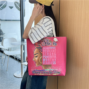 Mô hình hai mặt ban đầu Tây Phi lubina vai duy nhất phụ nữ bình thường của công suất lớn bãi biển túi gai Túi mua sắm túi - Product Image 5