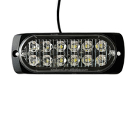 Ultra Slim LED Grille Lighthead Rojo Azul Ámbar Verde 12 LED Luz estroboscópica Flash DE EMERGENCIA Luz de advertencia LTD2261B