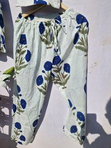Floral Print Pajama Set Indian Cotton Nightwear Women Sleepwear Bohemian <b>Pyjamas</b> Gift <b>For</b> Her - Product Image 5