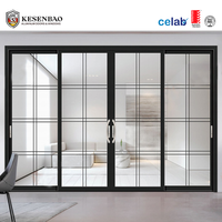Balcon insonorisé Aluminium Double portes coulissantes en verre trempé Portes de douche Salle de bain coulissante