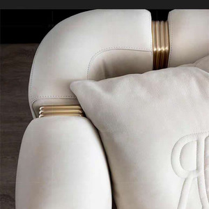 Covetable Italian Luxury 1/2/3/4-Seater Empire Performance Velour Velvet <b>Sofa</b> Custom Nordic Living Room with Bronze Inlays - Product Image 4