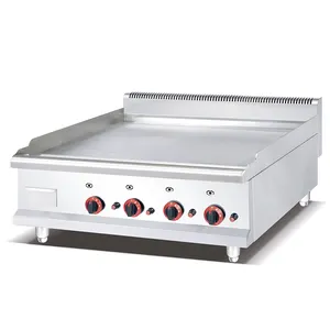 High Quality Catering Equipment Table Top Gas Barbecue Hotel Restaurant Flat Top Grill Countertop Griddle Gas Griddle Commercial