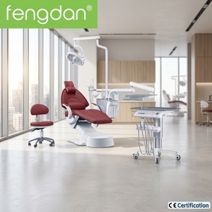 Fauteuil <span class=keywords><strong>dentaire</strong></span> Fengdan M100 2026, ensemble <span class=keywords><strong>complet</strong></span> avec moteur d'implantation électrique et unité de traitement, certifié CE/ISO, dispositif médical de classe II - Product Image 1