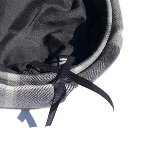 Classic Design Polyester Fedora Hat <strong>French</strong> Style Hat Travel Outdoor <strong>Men</strong> Women Tartan Plaid Adjustable <strong>Beret</strong> - Product Image 6
