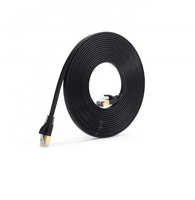 Kabel Lan CAT7 STP FTP datar RJ45 kabel patch Male ke Male kabel jaringan