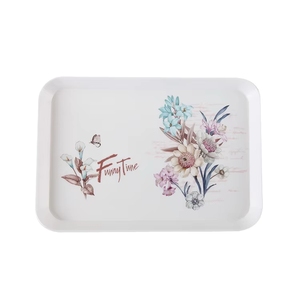 Assiettes et plateaux rectangulaires en mélamine personnalisés à motif végétal, vente en gros, pour restaurants, hôtels et usage domestique - Product Image 5