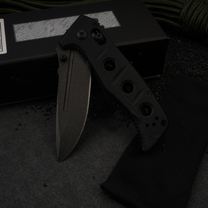 Couteau pliant Tredknix BM273, acier 7cr15, lame à pointe clip, bord plat, manche G10, chasse et camping, combat, OEM ODM - Product Image 3