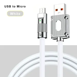 Vente chaude câble de chargeur en alliage de Zinc Usb C type-c 120W câble de données rapide câble de charge de téléphone pour Iphone