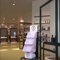 Wellpappe-Werbeständer für Lippenstifte und Kosmetik, Karton-Make-up-Displayständer für Kosmetik im Bodenbereich
