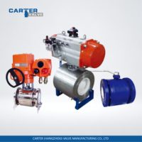 Vanne en céramique Carter PowerPlant pour la gestion des cendres, vanne à double disque, en zircone, nitride de silicium, WCB, à bride, électrique/pneumatique, ANSI