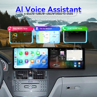 Écran autoradio Android 14 double 9,1 pouces ZWNAV pour Mercedes Benz Classe C W204 2008-2010, CarPlay sans fil, autoradio 4G