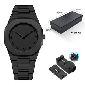 Montre-bracelet d'affaires en quartz OEM/ODM, étanche, cadran en verre, boîtier en plastique, petite montre octogonale, logo personnalisé, montres ultra-fines pour hommes - Product Image 5