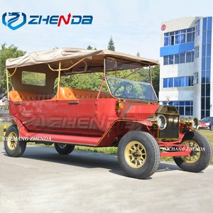 Voiture électrique vintage rouge rétro classique, trois rangées de sièges, luxe, tourisme, vente directe d'usine, personnalisable - Product Image 3