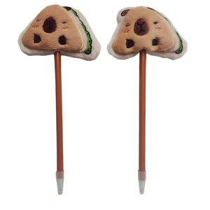 احتضن شطيرة الكابيبارا الخاصة بك في قلم حبر جاف محمص-أجمل مجموعة من الألعاب القطيفة والقرطاسية الكاواي - Product Image 5