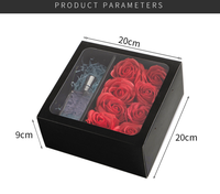Boîte Cadeau de Luxe Rouge à Lèvres Transparent Personnalisé avec Fenêtre pour l'Anniversaire de Fleur Parfum Saint Valentin