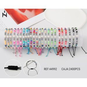 Bracciale a Tubo con Perle e Paillettes, Confezione da 2400 Pezzi, Gioielli alla Moda con Perline - Product Image 1