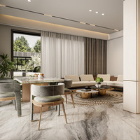 Personalización de Toda la Casa, Muebles Modernos Minimalistas, Juego de Comedor Italiano, Servicio de Diseño de Interiores con Renderizado 3D Max