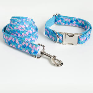 Correa de algodón personalizada de alta calidad, correa duradera con bonito patrón de lujo para perro y mascota, <span class=keywords><strong>collar</strong></span> y correa con pajarita, venta al por mayor - Product Image 4