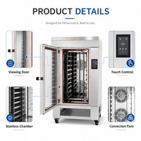 Uniformité thermique 360 °   Four électrique rotatif 8/10 plateaux, montée en température rapide, haute efficacité et durable, four à convection