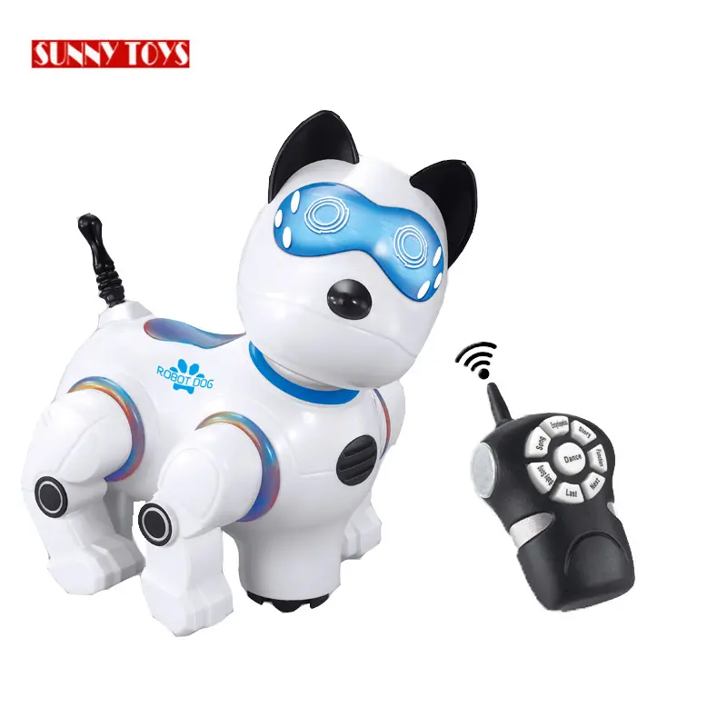 multiple touch point remote control robot dog kids plastic interactive electric smart robots toys dog with music light