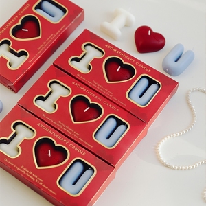 Geurstokjes met gepersonaliseerd logo, handgemaakte Valentijnsdag- en bruiloftskaarsen cadeauset, romantische huisdecoratie, partyfavor, aromatherapie geurkaarsen - Product Image 5