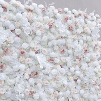 Mur de roses artificielles couleur champagne de haute qualité en gros pour les propositions de mariage, les anniversaires, les arrière-plans photo et les événements festifs