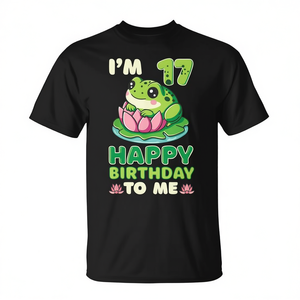 T-shirt pour le 17e anniversaire de Frog, motif Lily Pad, cadeau pour les adolescents amoureux de la nature - Product Image 2