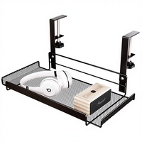 Bandeja de Gestión de Cables Debajo del Escritorio, Organizador de Cables sin Taladro para Escritorio de Computadora, Tira de Alimentación, Almacenamiento de Cables de Red