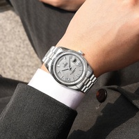 Montre mécanique automatique pour homme CADISEN, boîtier et bracelet en acier inoxydable, SEIKO, résistance à l'eau 10 ATM, verre saphir, charme luxueux