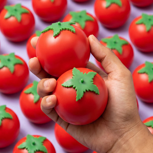 Juguete antiestrés de tomate TPR para apretar, pelota sensorial para aliviar el estrés para adultos - Product Image 4